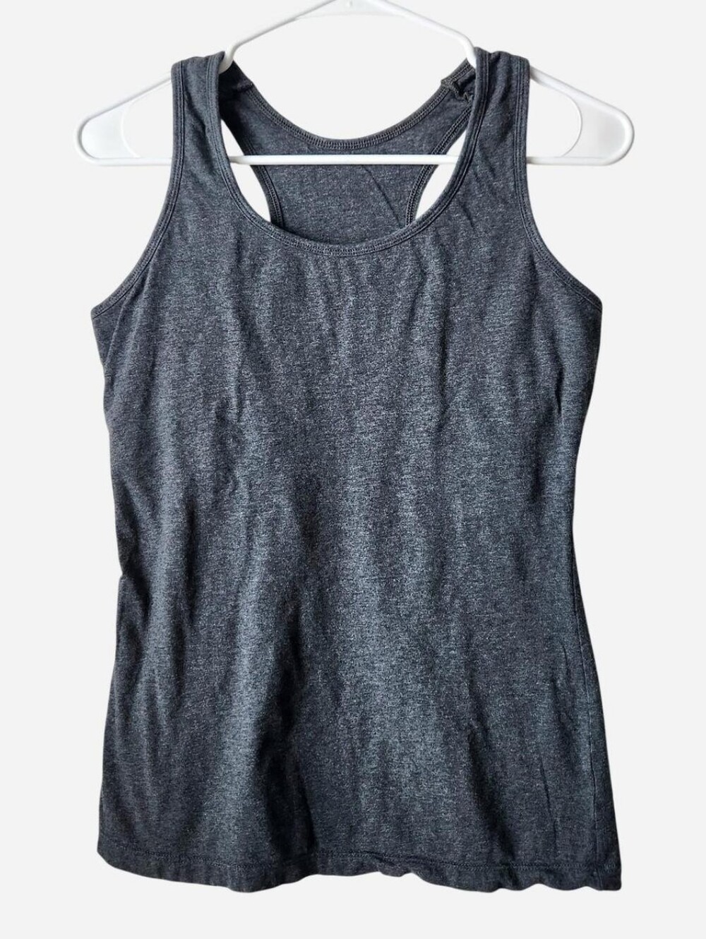 Grey Cotton Racerback Tank